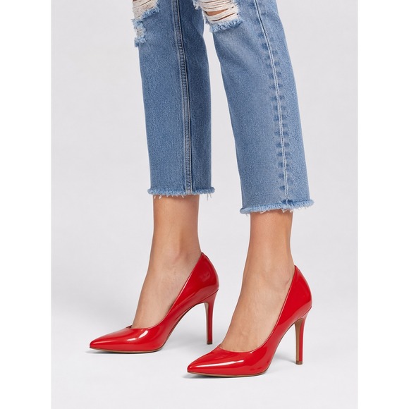 Jessica Simpson Shoes - Jessica Simpson Cassani Red Muse Patent Pointed Toe Stiletto Pumps Womens 11 M